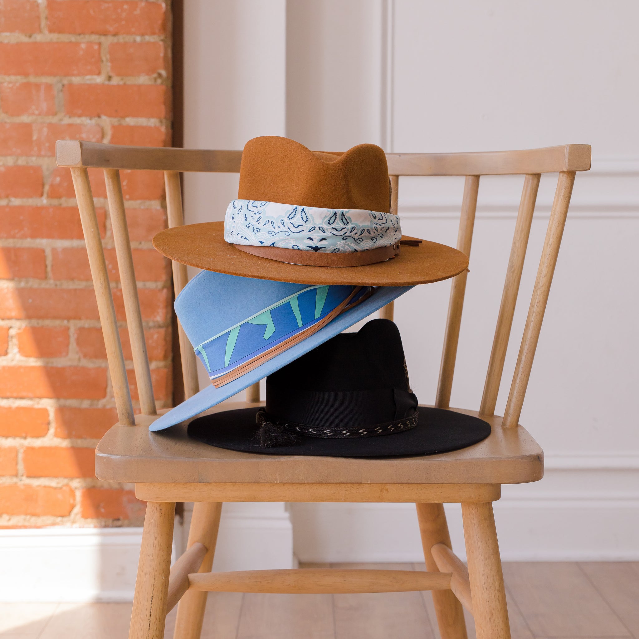 Aqua Felt Fedora Crown Hat – Abby Egan Designs